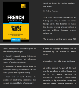 ``Rich Results on Google's SERP when searching for 'French Vocabulary for English Speakers – 3000 words'